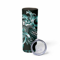 Aloha Turquoise Tribal Honu Tattoo Skinny Tumbler