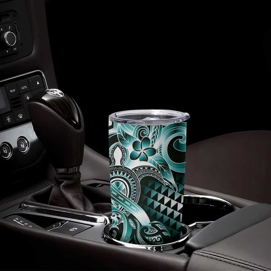 Aloha Turquoise Tribal Honu Tattoo Tumbler Cup