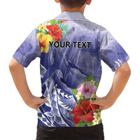 Personalised Chuuk States Humpback Whale Hawaiian Shirt Polynesian Tropical Flowers