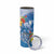 Personalised Yap States Humpback Whale Skinny Tumbler Polynesian Tropical Flowers