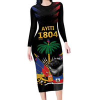 Haiti Independence Day Family Matching Long Sleeve Bodycon Dress and Hawaiian Shirt The First Black Republic Since 1804