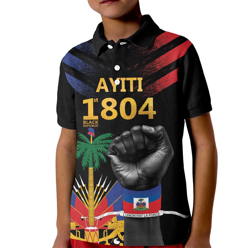 Haiti Independence Day Kid Polo Shirt The First Black Republic Since 1804 LT9 Kid Blakc - Polynesian Pride