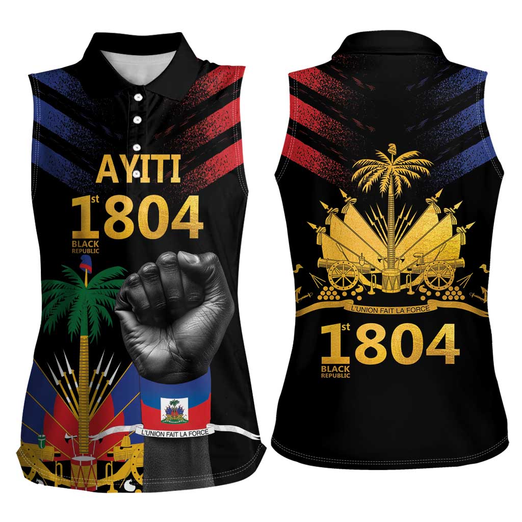 Haiti Independence Day Women Sleeveless Polo Shirt The First Black Republic Since 1804