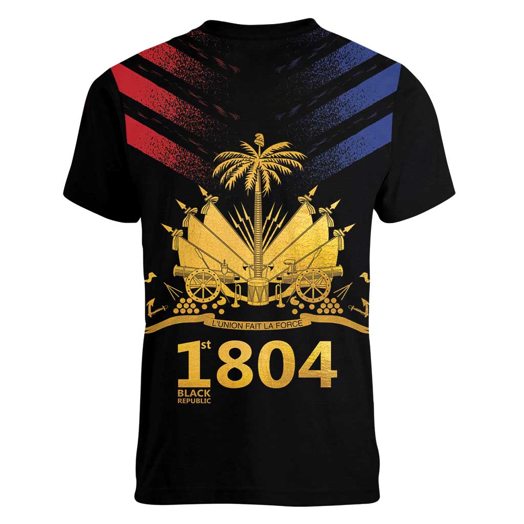 Haiti Independence Day Women V-Neck T-Shirt The First Black Republic Since 1804