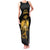 Haitian Negre Marron 1804 Family Matching Tank Maxi Dress and Hawaiian Shirt Black Polynesian Pattern