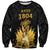 Haitian Negre Marron 1804 Sweatshirt Black Polynesian Pattern