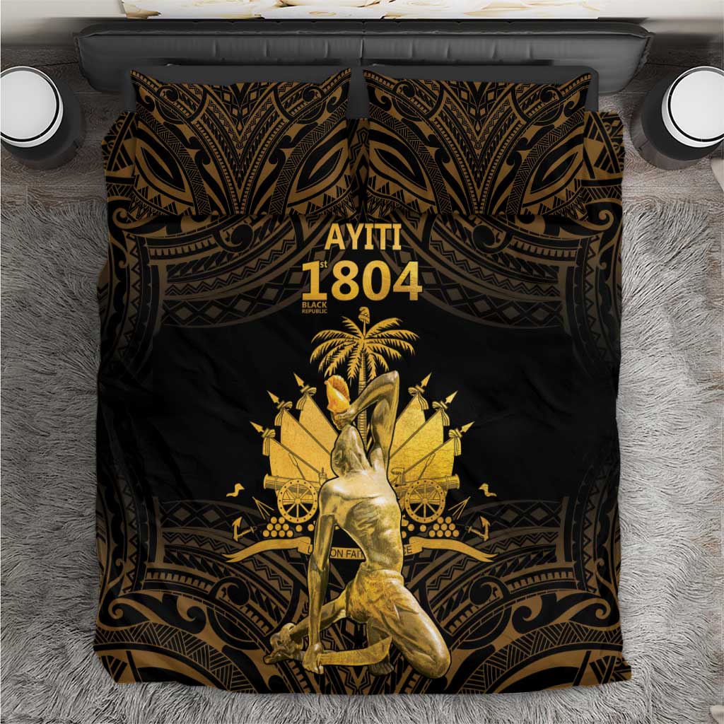 Haitian Negre Marron 1804 Bedding Set Gold Polynesian Pattern LT9 Gold - Polynesian Pride