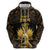Haitian Negre Marron 1804 Hoodie Gold Polynesian Pattern
