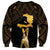 Haitian Negre Marron 1804 Sweatshirt Gold Polynesian Pattern