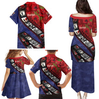 Personalised ANZAC Spirit 1915-2026 Filmstrip Tribute Family Matching Puletasi and Hawaiian Shirt Lest We Forget 25 April