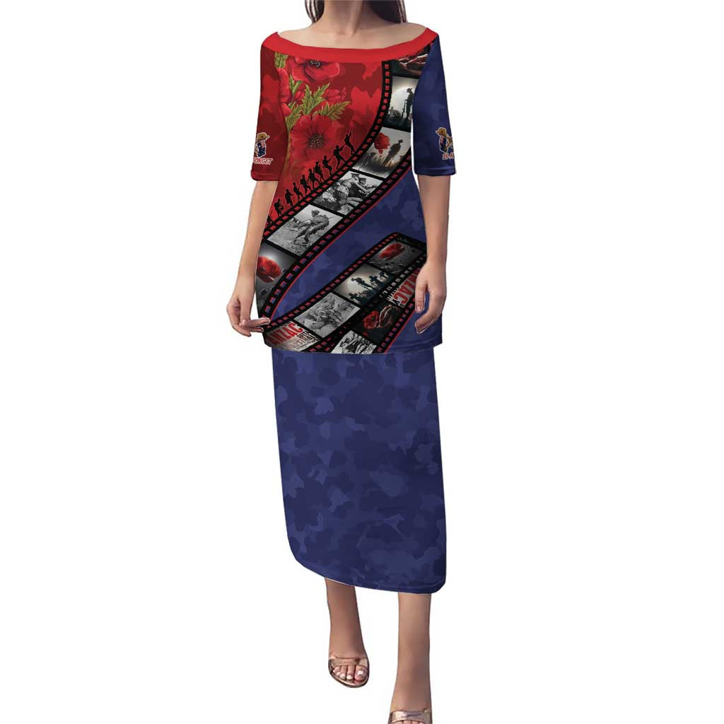 Personalised ANZAC Spirit 1915-2026 Filmstrip Tribute Family Matching Puletasi and Hawaiian Shirt Lest We Forget 25 April