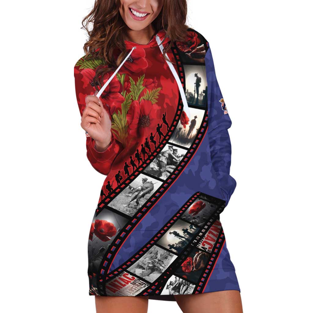 Personalised ANZAC Spirit 1915-2026 Filmstrip Tribute Hoodie Dress Lest We Forget 25 April