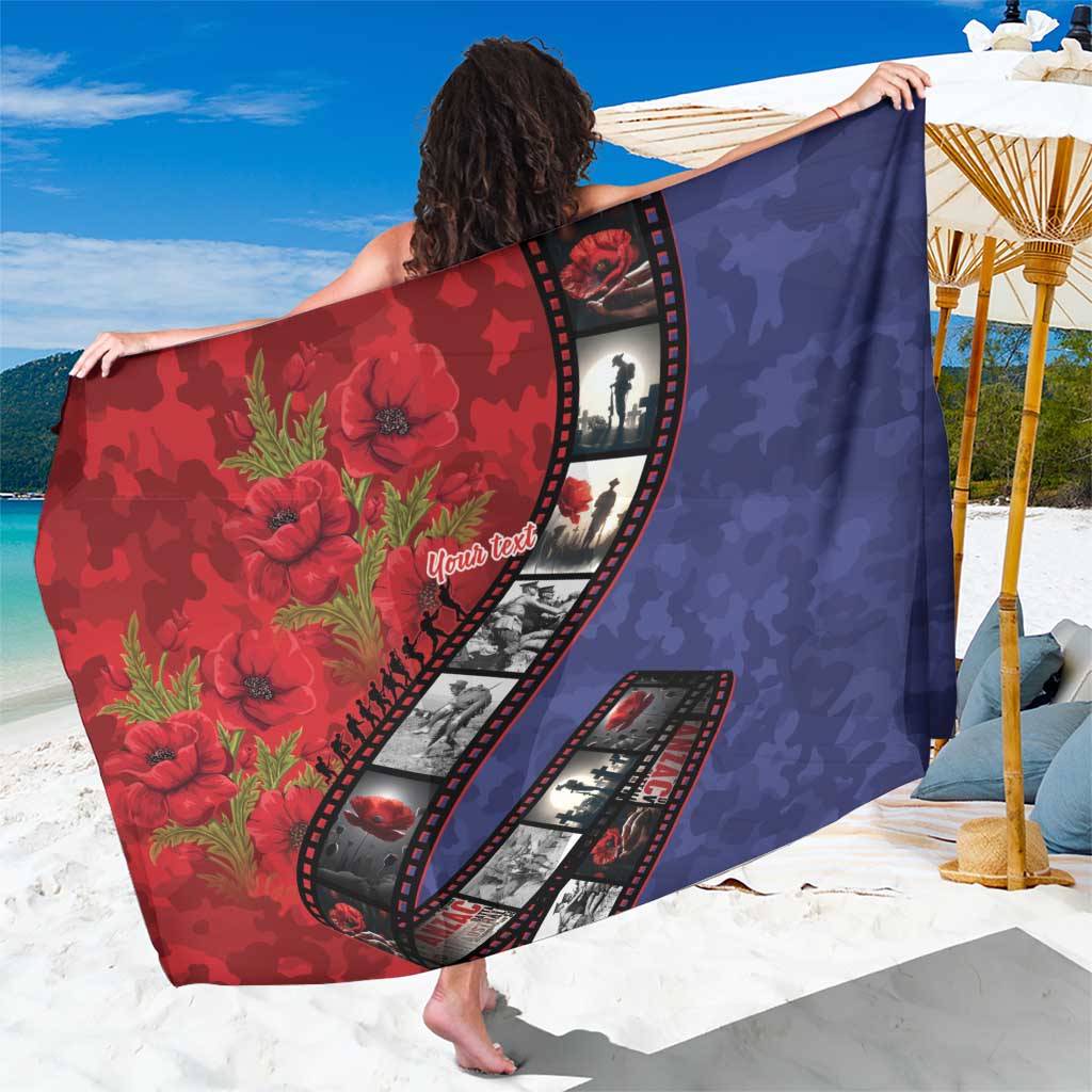 Personalised ANZAC Spirit 1915-2026 Filmstrip Tribute Sarong Lest We Forget 25 April