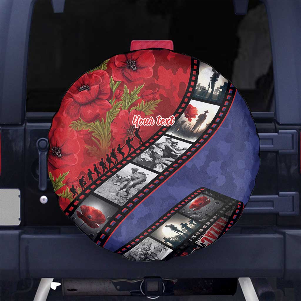 Personalised ANZAC Spirit 1915-2026 Filmstrip Tribute Spare Tire Cover Lest We Forget 25 April