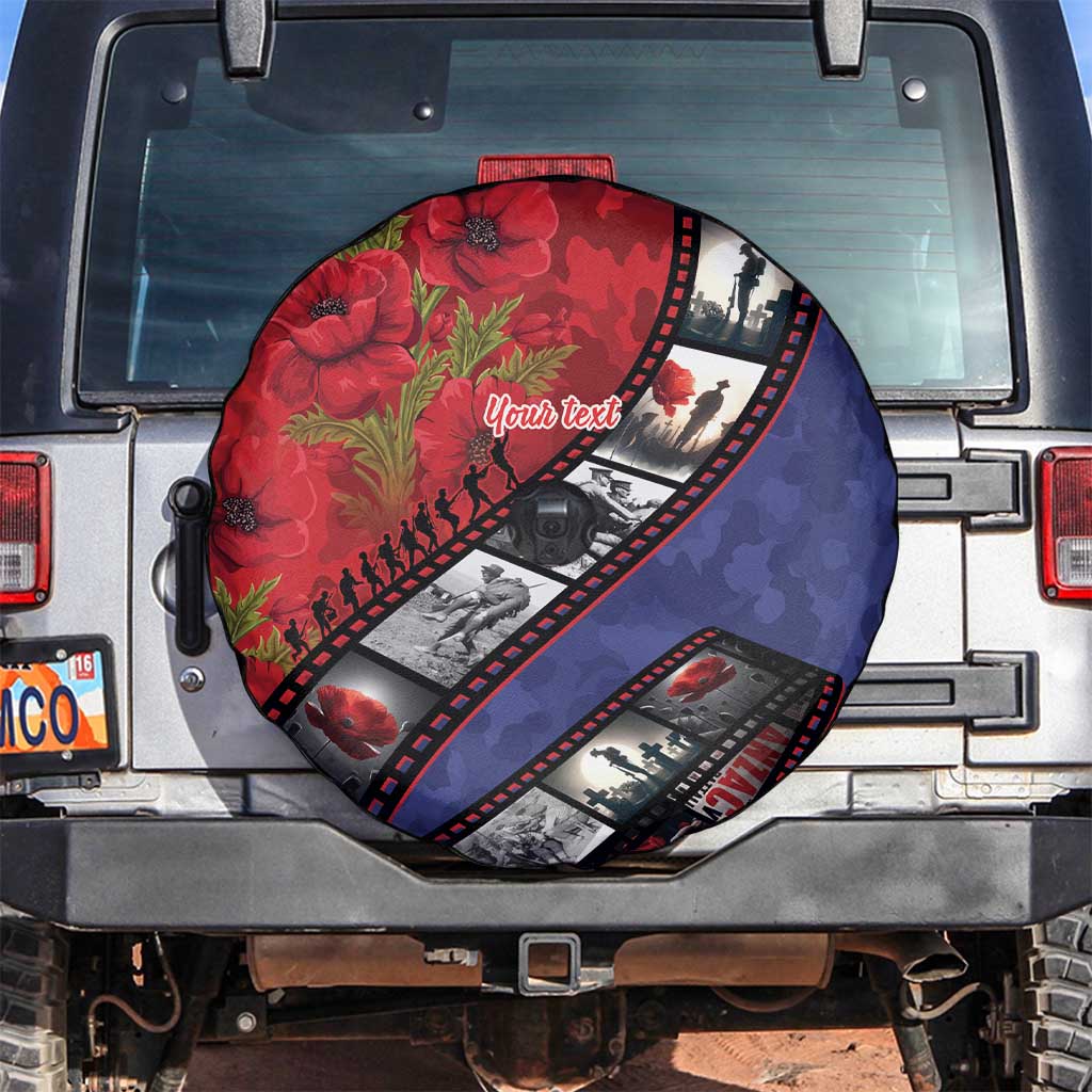 Personalised ANZAC Spirit 1915-2026 Filmstrip Tribute Spare Tire Cover Lest We Forget 25 April