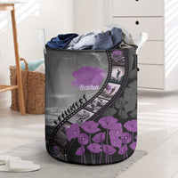 Personalised Remembering ANZAC Lest We Forget Laundry Basket Vintage Film Frame Memorial Purple Poppy