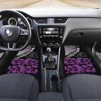 Personalised Remembering ANZAC Lest We Forget Car Mats Vintage Film Frame Memorial Purple Poppy LT9 Set 2pcs - Front Purple - Polynesian Pride