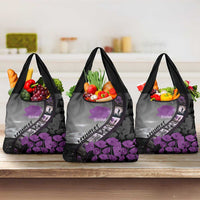 Personalised Remembering ANZAC Lest We Forget Grocery Bag Vintage Film Frame Memorial Purple Poppy