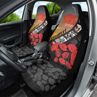 Personalised Remembering ANZAC Lest We Forget Car Seat Cover Vintage Film Frame Memorial Red Poppy LT9 - Polynesian Pride