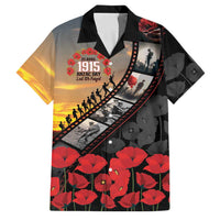 Personalised Remembering ANZAC Lest We Forget Family Matching Mermaid Dress and Hawaiian Shirt Vintage Film Frame Memorial Red Poppy