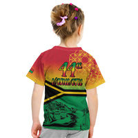 Hapi 44th Indipendens Dei Vanuatu Kid T Shirt Yumi 1980 with Vanuatuan Beach Landscape LT9 - Polynesian Pride
