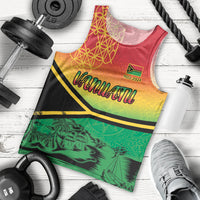 Hapi 44th Indipendens Dei Vanuatu Men Tank Top Yumi 1980 with Vanuatuan Beach Landscape