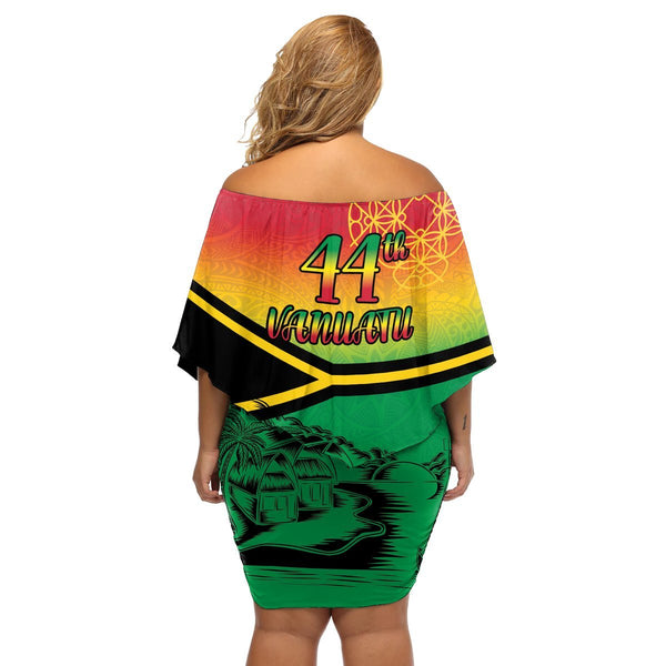 Hapi 44th Indipendens Dei Vanuatu Off Shoulder Short Dress Yumi 1980 ...