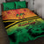 Hapi 44th Indipendens Dei Vanuatu Quilt Bed Set Yumi 1980 with Vanuatuan Beach Landscape
