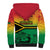 Hapi 44th Indipendens Dei Vanuatu Sherpa Hoodie Yumi 1980 with Vanuatuan Beach Landscape