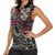 Personalized Japanese Kitsune Mask Women Sleeveless Polo Shirt With Polynesian Arty Style
