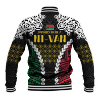 Halo Vanuatu Pride Baseball Jacket Vanuatuan Sand Drawing Pattern