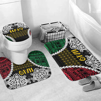 Halo Vanuatu Pride Bathroom Set Vanuatuan Sand Drawing Pattern - Polynesian Pride