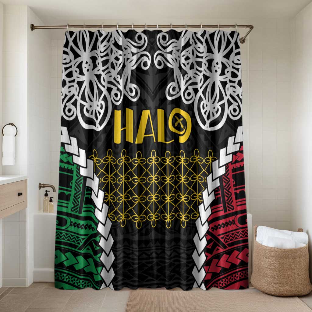 Halo Vanuatu Pride Bathroom Set Vanuatuan Sand Drawing Pattern - Polynesian Pride