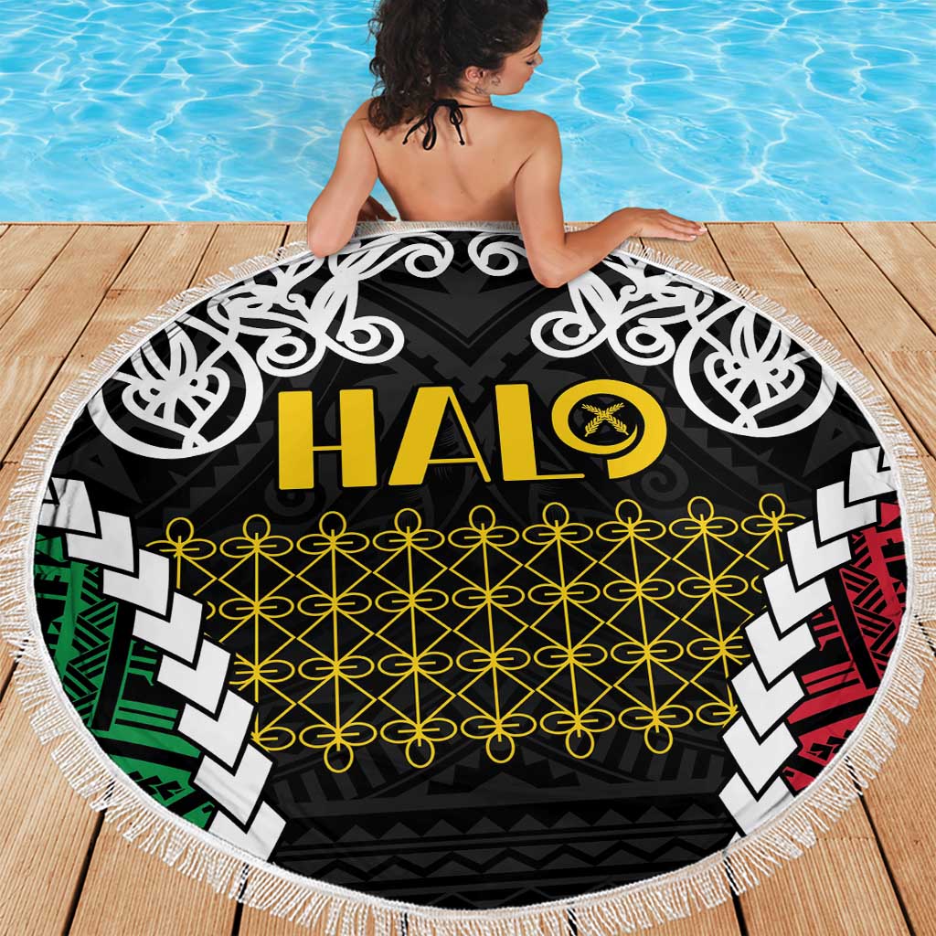 Halo Vanuatu Pride Beach Blanket Vanuatuan Sand Drawing Pattern