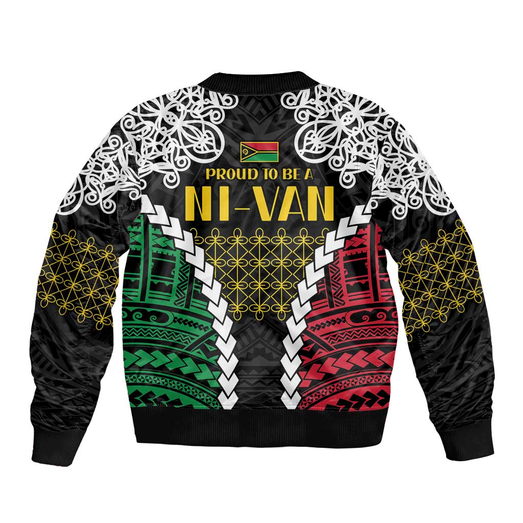 Halo Vanuatu Pride Bomber Jacket Vanuatuan Sand Drawing Pattern LT9 - Polynesian Pride