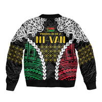 Halo Vanuatu Pride Bomber Jacket Vanuatuan Sand Drawing Pattern LT9 - Polynesian Pride
