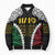 Halo Vanuatu Pride Bomber Puffer Jacket Vanuatuan Sand Drawing Pattern - Polynesian Pride