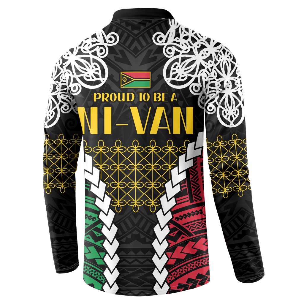 Halo Vanuatu Pride Button Sweatshirt Vanuatuan Sand Drawing Pattern