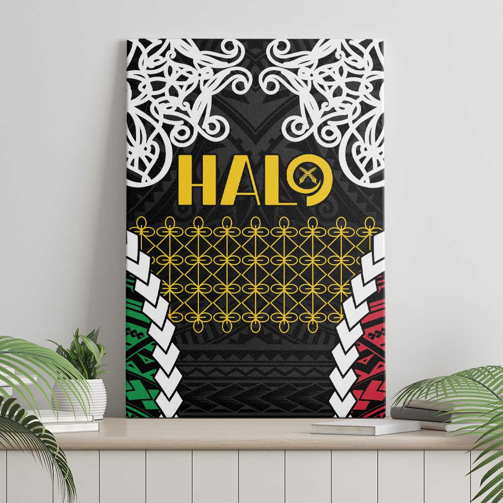 Halo Vanuatu Pride Canvas Wall Art Vanuatuan Sand Drawing Pattern