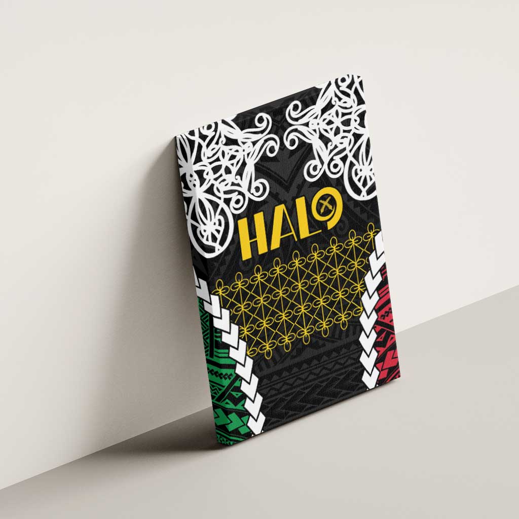 Halo Vanuatu Pride Canvas Wall Art Vanuatuan Sand Drawing Pattern