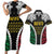 Halo Vanuatu Pride Couples Matching Short Sleeve Bodycon Dress and Hawaiian Shirt Vanuatuan Sand Drawing Pattern