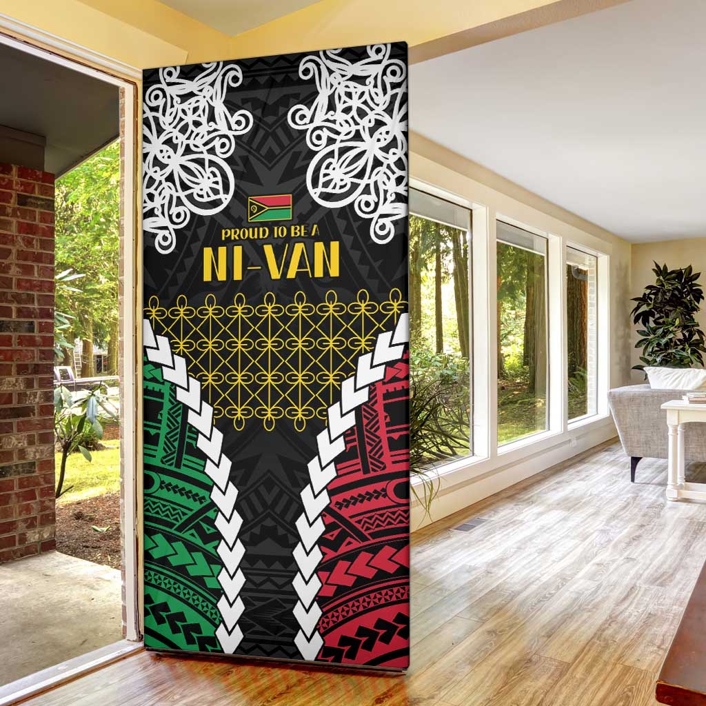 Halo Vanuatu Pride Door Cover Vanuatuan Sand Drawing Pattern - Polynesian Pride