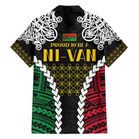 Halo Vanuatu Pride Family Matching Off The Shoulder Long Sleeve Dress and Hawaiian Shirt Vanuatuan Sand Drawing Pattern