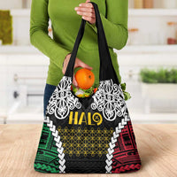 Halo Vanuatu Pride Grocery Bag Vanuatuan Sand Drawing Pattern