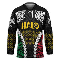 Halo Vanuatu Pride Hockey Jersey Vanuatuan Sand Drawing Pattern - Polynesian Pride