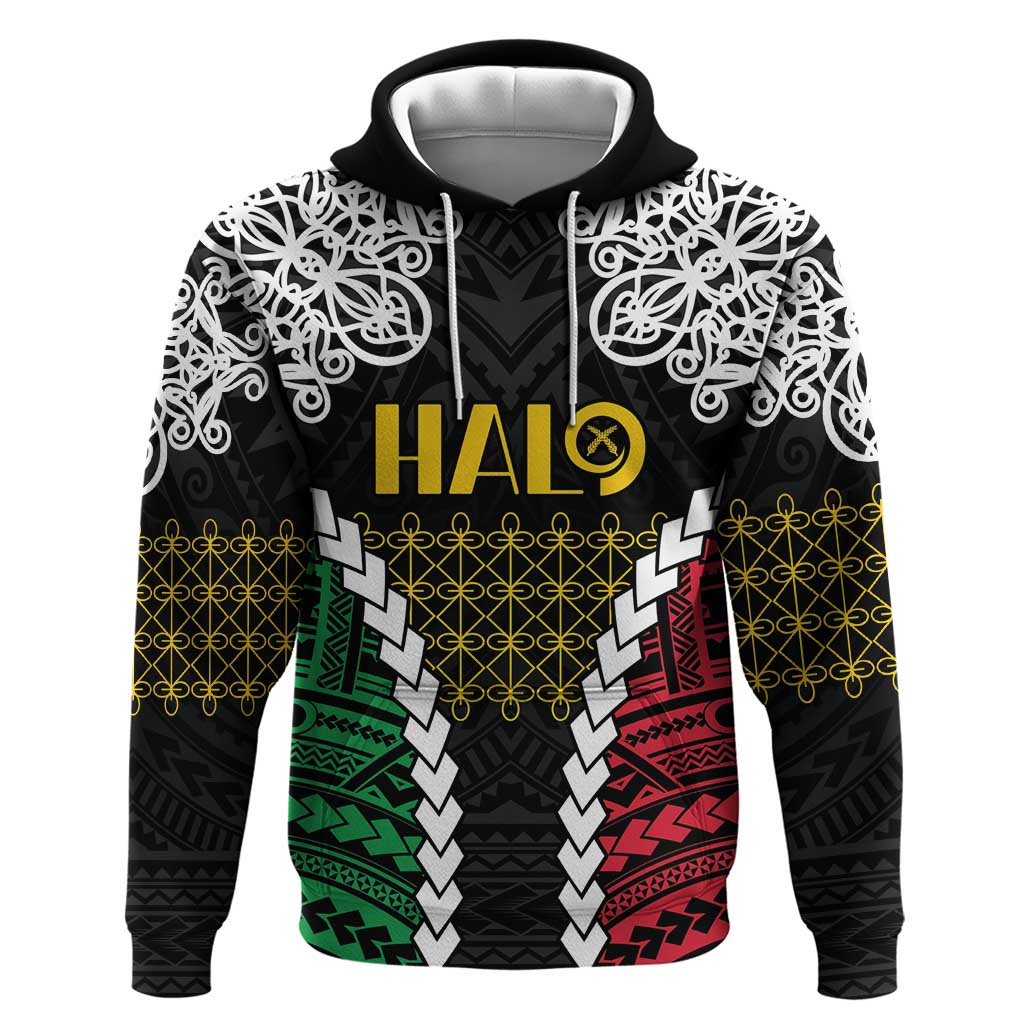 Halo Vanuatu Pride Hoodie Vanuatuan Sand Drawing Pattern