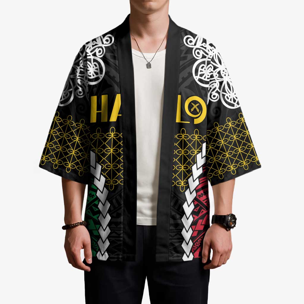 Halo Vanuatu Pride Kimono Vanuatuan Sand Drawing Pattern - Polynesian Pride