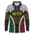 Halo Vanuatu Pride Long Sleeve Polo Shirt Vanuatuan Sand Drawing Pattern
