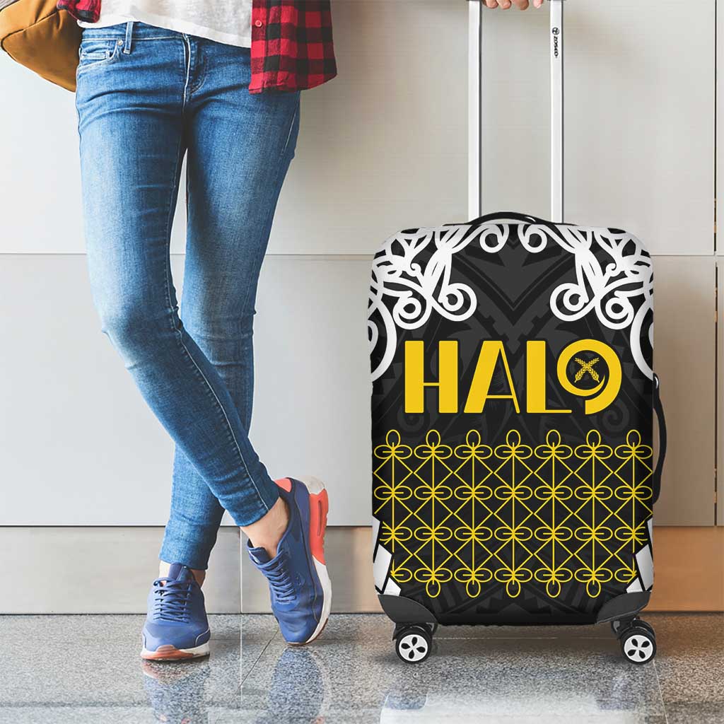 Halo Vanuatu Pride Luggage Cover Vanuatuan Sand Drawing Pattern LT9 - Polynesian Pride
