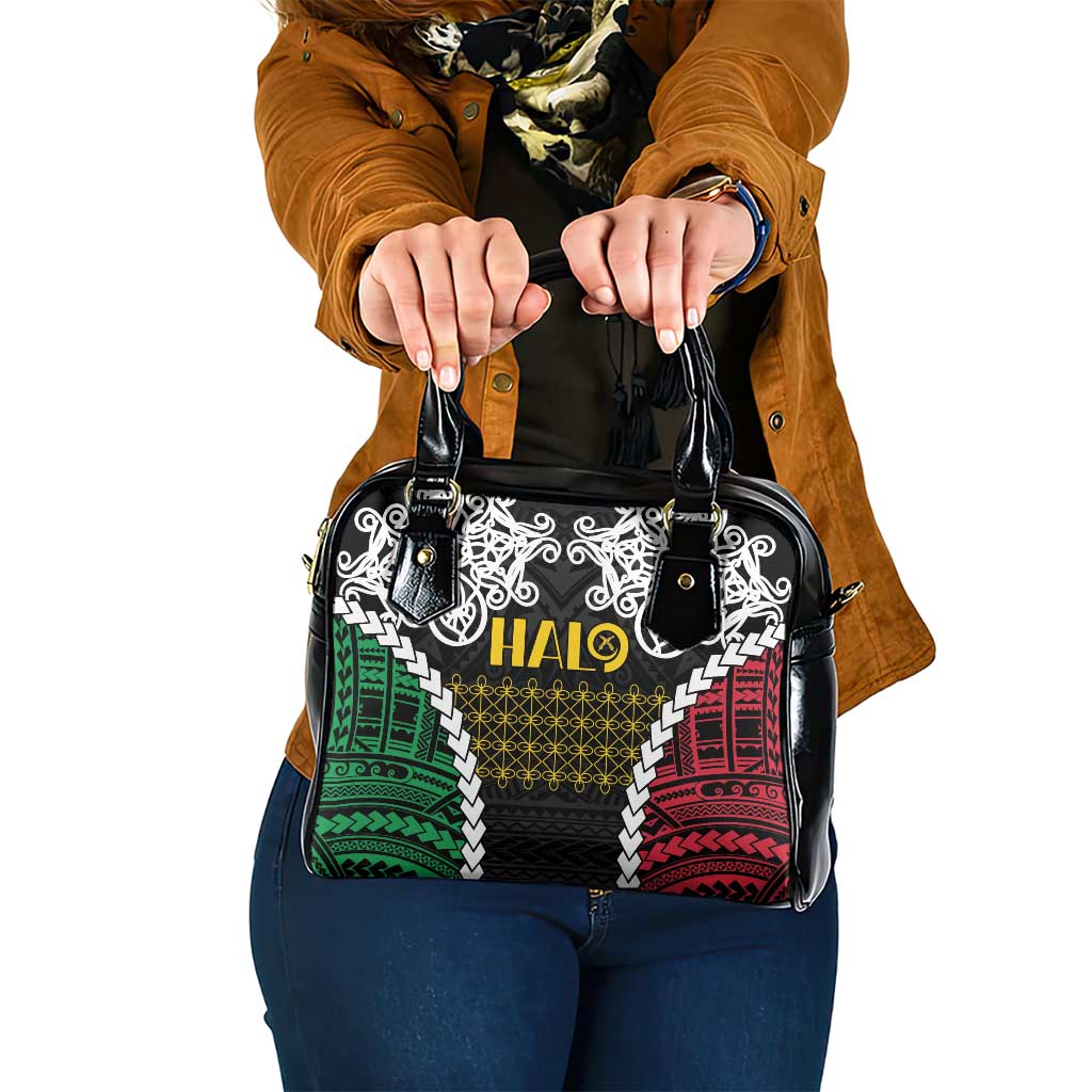 Halo Vanuatu Pride Shoulder Handbag Vanuatuan Sand Drawing Pattern